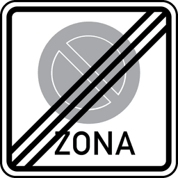 Stāvēšanas aizlieguma zonas beigas