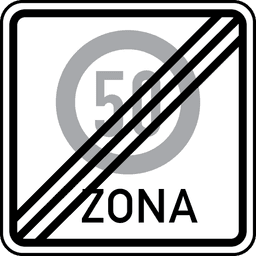 Maksimālā ātruma ierobežojuma zonas beigas