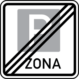Stāvvietas zonas beigas