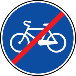 Velosipēdu ceļa beigas