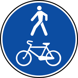 Kopīgs gājēju un velosipēdu ceļš