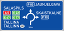 Virzienu iepriekšējais rādītājs (pirms lokveida krustojuma)
